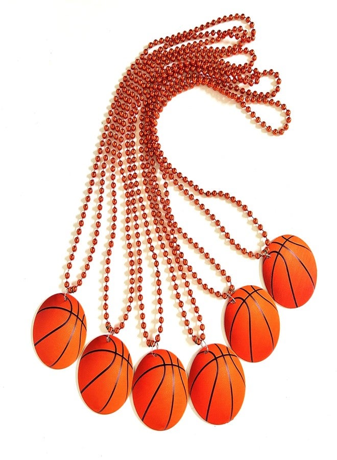 GZYSSL 12 Pcs Sport Theme Party Beads Necklaces Basketball Pendants Beads Necklaces Sport Team Decorations Accessories Party Supplies… - Image 2